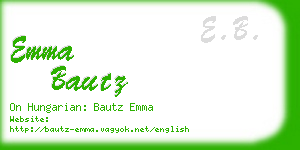 emma bautz business card